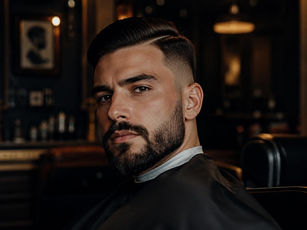 Client with a fresh cut and groomed beard